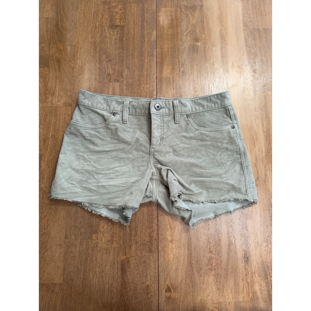 Carve Designs Sage Green Corduroy Raw Hem Shorts Size 2